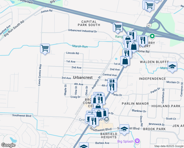 Central Avenue, Urbancrest OH Walk Score