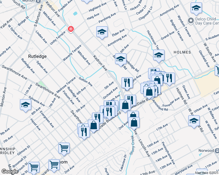 map of restaurants, bars, coffee shops, grocery stores, and more near 1802 5th Avenue in Folsom