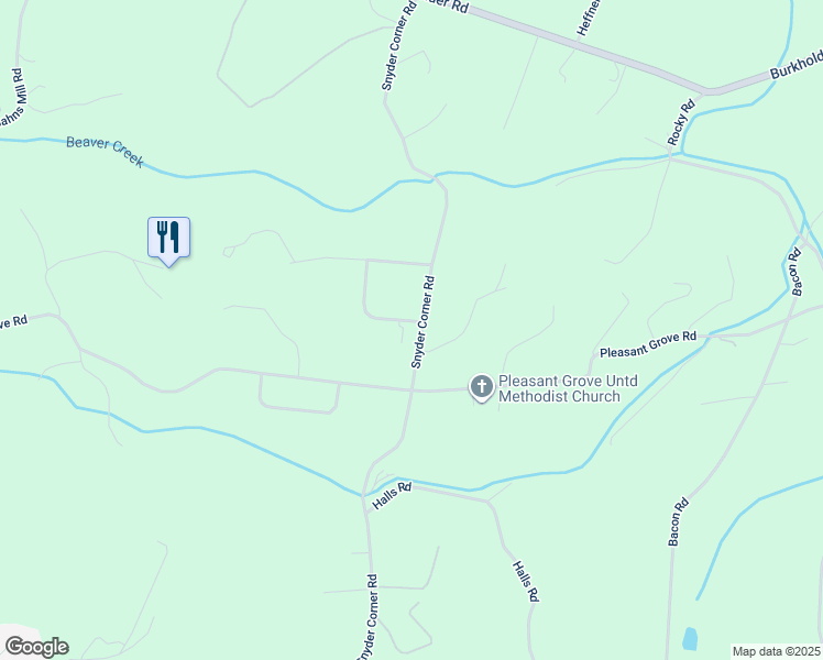 map of restaurants, bars, coffee shops, grocery stores, and more near 201 Pleasant View Drive in Red Lion