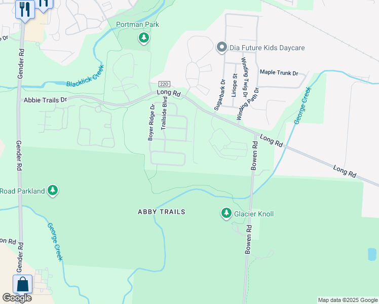 map of restaurants, bars, coffee shops, grocery stores, and more near 6920 Willow Bloom Dr in Canal Winchester