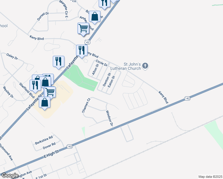 map of restaurants, bars, coffee shops, grocery stores, and more near 421 Circle Drive in London