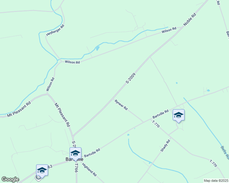 map of restaurants, bars, coffee shops, grocery stores, and more near 1153 Noble Road in Christiana