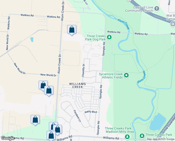 map of restaurants, bars, coffee shops, grocery stores, and more near 2794 Valley Green Drive in Columbus