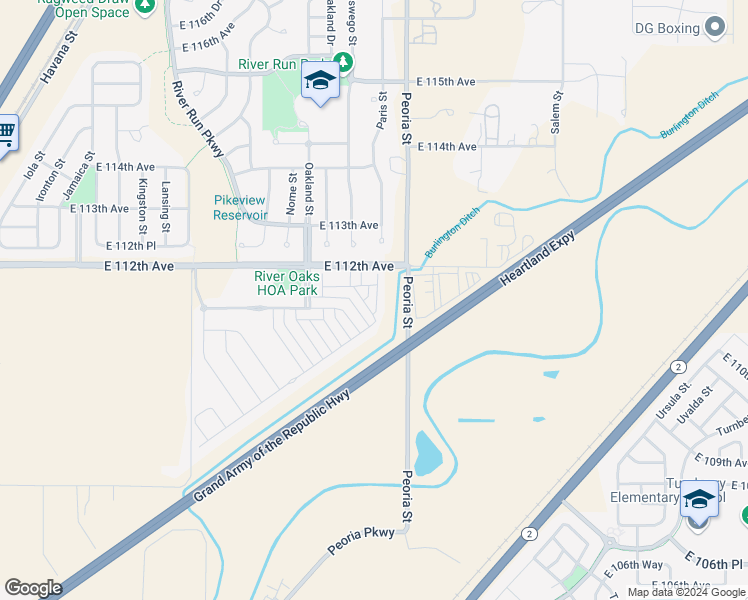 map of restaurants, bars, coffee shops, grocery stores, and more near 11944 Oak Hill Way in Henderson