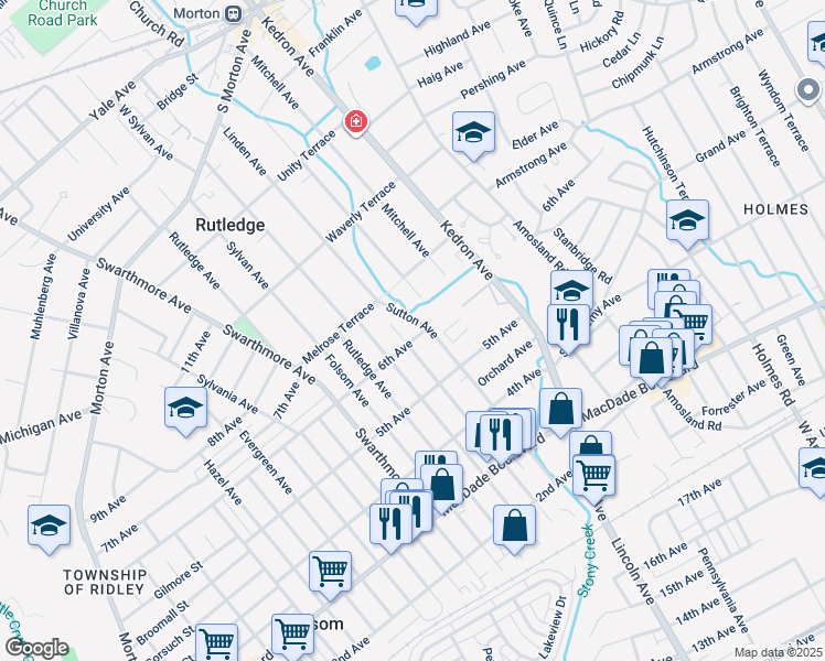 map of restaurants, bars, coffee shops, grocery stores, and more near 1605 6th Avenue in Folsom