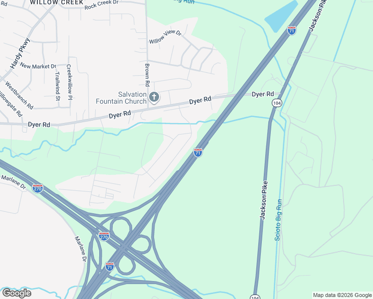 map of restaurants, bars, coffee shops, grocery stores, and more near 2886 Sussex Place Drive in Grove City