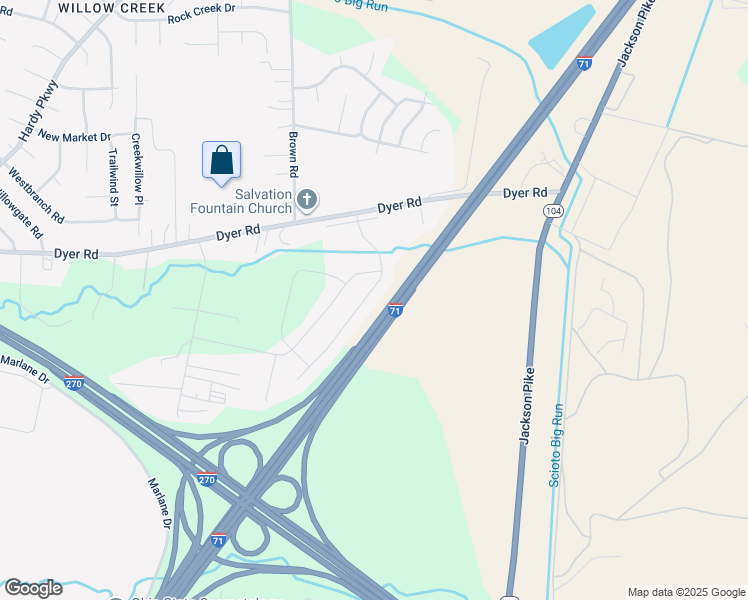 map of restaurants, bars, coffee shops, grocery stores, and more near 2862 Sussex Place Drive in Grove City