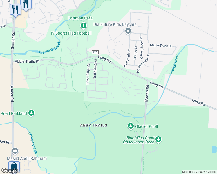 map of restaurants, bars, coffee shops, grocery stores, and more near 6920 Willow Bloom Drive in Canal Winchester