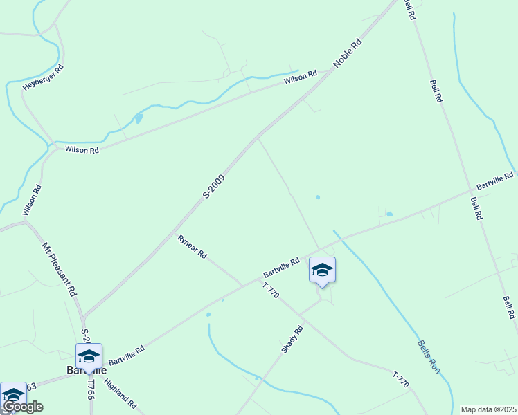 map of restaurants, bars, coffee shops, grocery stores, and more near 1084 Noble Road in Christiana