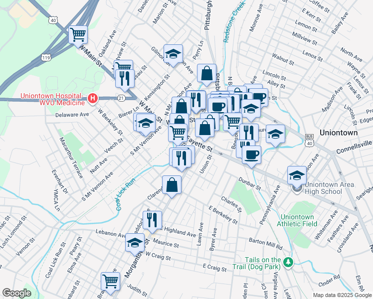 89 West Fayette Street, Uniontown PA Walk Score