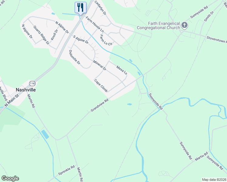 map of restaurants, bars, coffee shops, grocery stores, and more near 1258 Knob Run in York