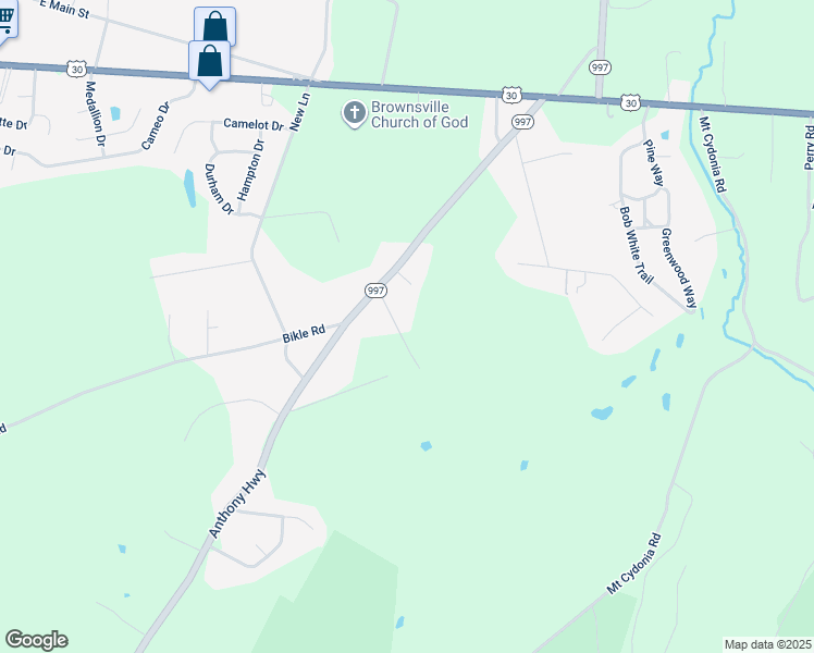 map of restaurants, bars, coffee shops, grocery stores, and more near 621 Anthony Highway in Fayetteville