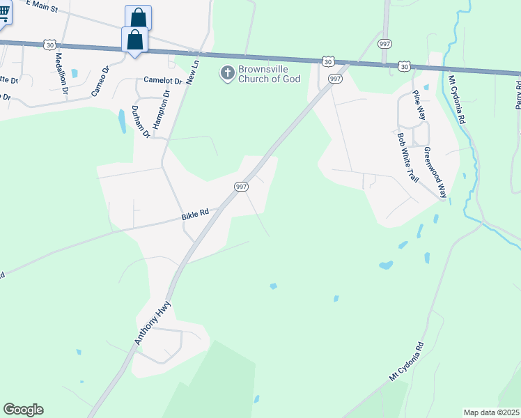map of restaurants, bars, coffee shops, grocery stores, and more near 621 Anthony Highway in Fayetteville