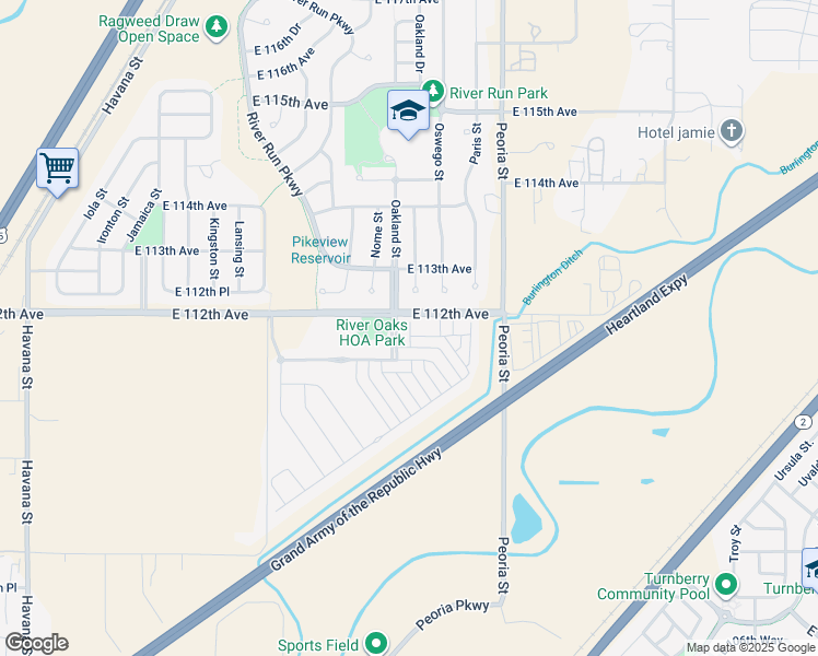 map of restaurants, bars, coffee shops, grocery stores, and more near 11254 Oakland Drive in Henderson