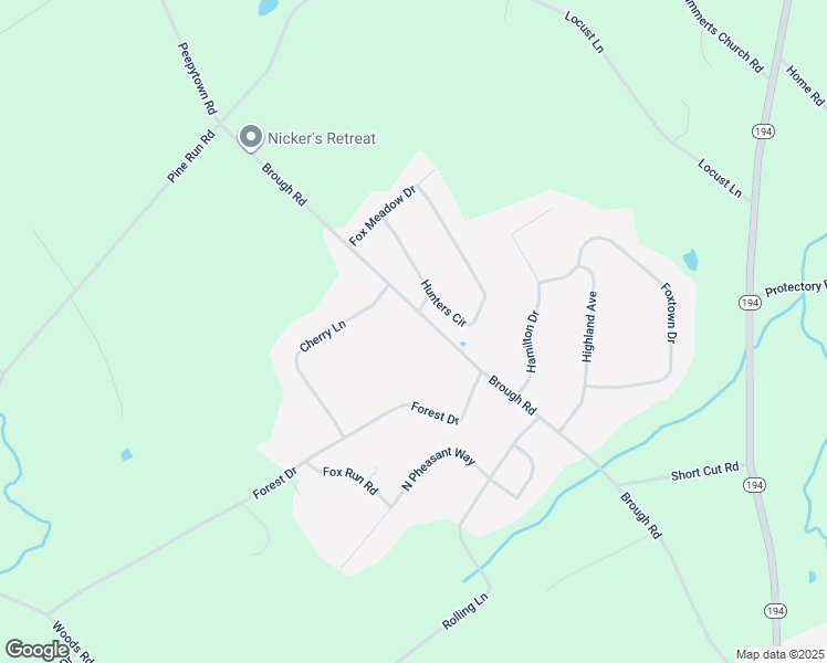 map of restaurants, bars, coffee shops, grocery stores, and more near 832 Brough Road in Abbottstown