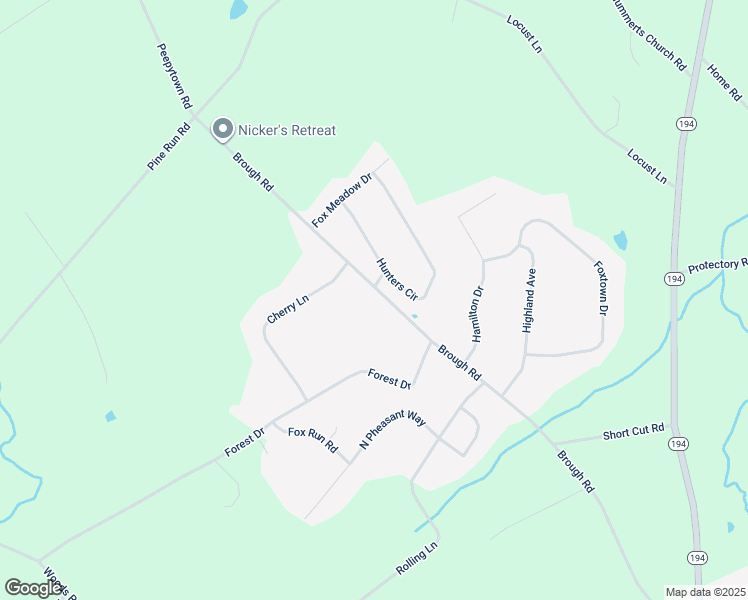 map of restaurants, bars, coffee shops, grocery stores, and more near 832 Brough Road in Abbottstown