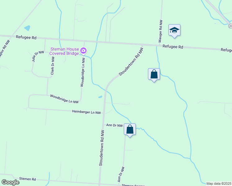 map of restaurants, bars, coffee shops, grocery stores, and more near 11668 Stoudertown Road Northwest in Baltimore