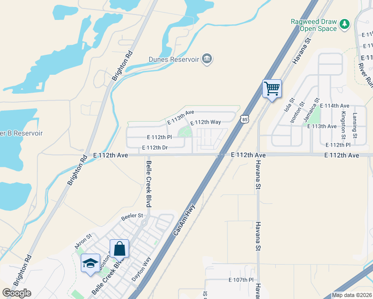 map of restaurants, bars, coffee shops, grocery stores, and more near 11220 Elmira Street in Henderson