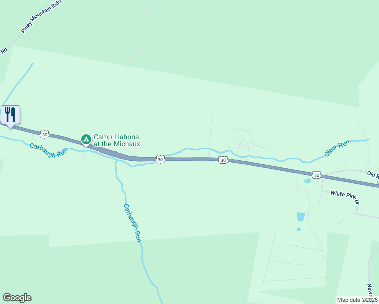 map of restaurants, bars, coffee shops, grocery stores, and more near 6461 Chambersburg Road in Fayetteville