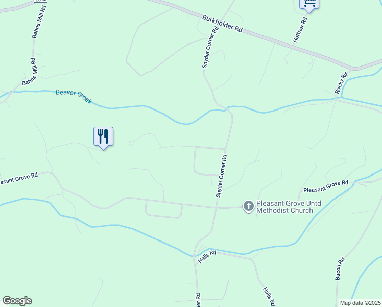map of restaurants, bars, coffee shops, grocery stores, and more near 221 Pleasant View Drive in Red Lion