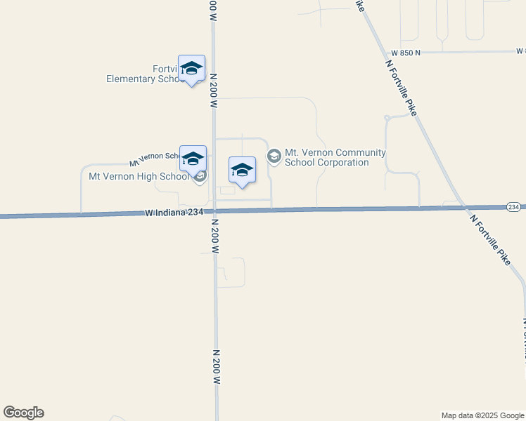 map of restaurants, bars, coffee shops, grocery stores, and more near 1806 Indiana 234 in Fortville