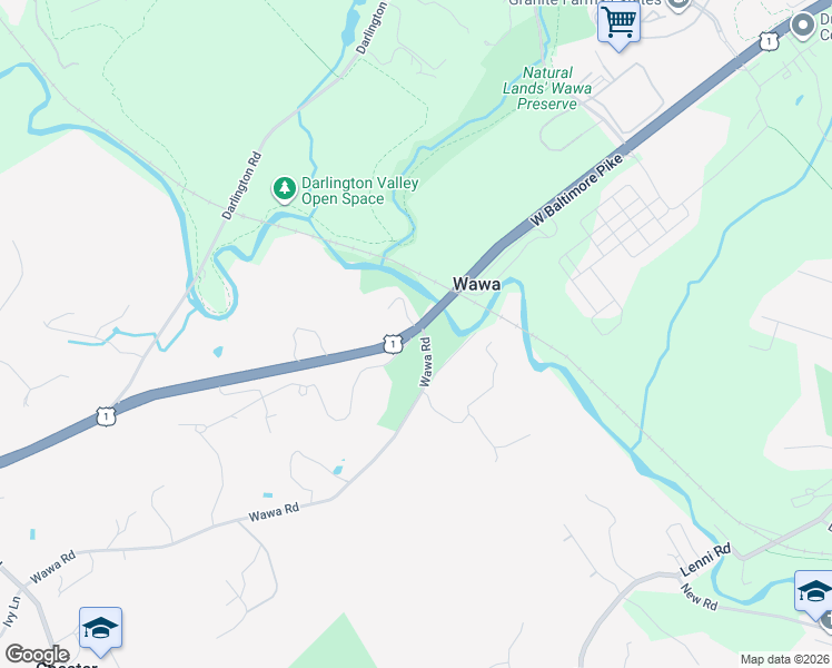 map of restaurants, bars, coffee shops, grocery stores, and more near 444 West Baltimore Pike in Media