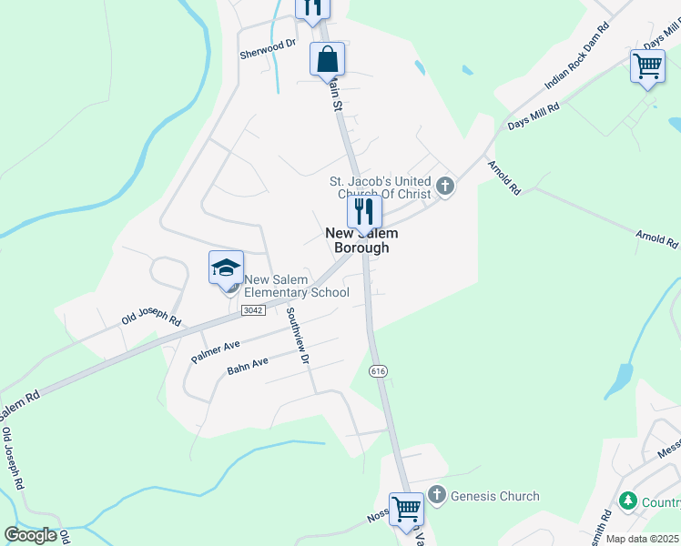 map of restaurants, bars, coffee shops, grocery stores, and more near 90 West George Street in York