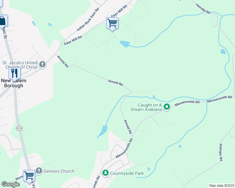map of restaurants, bars, coffee shops, grocery stores, and more near 4524 Arnold Road in York