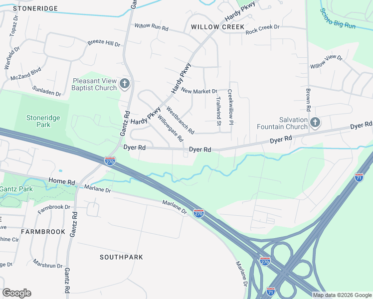 map of restaurants, bars, coffee shops, grocery stores, and more near 1875 Dyer Road in Grove City