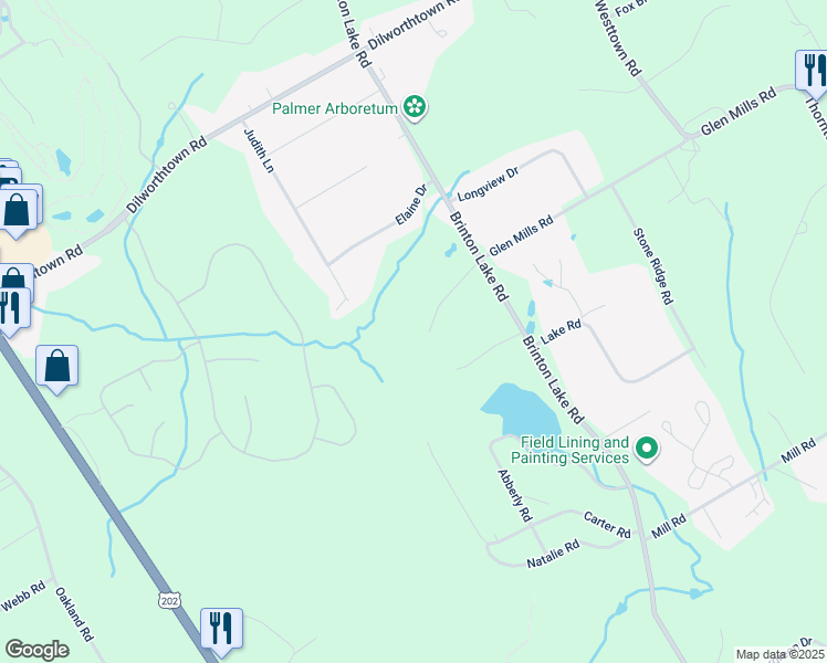 map of restaurants, bars, coffee shops, grocery stores, and more near 27 Fox Lair Lane in Thornton