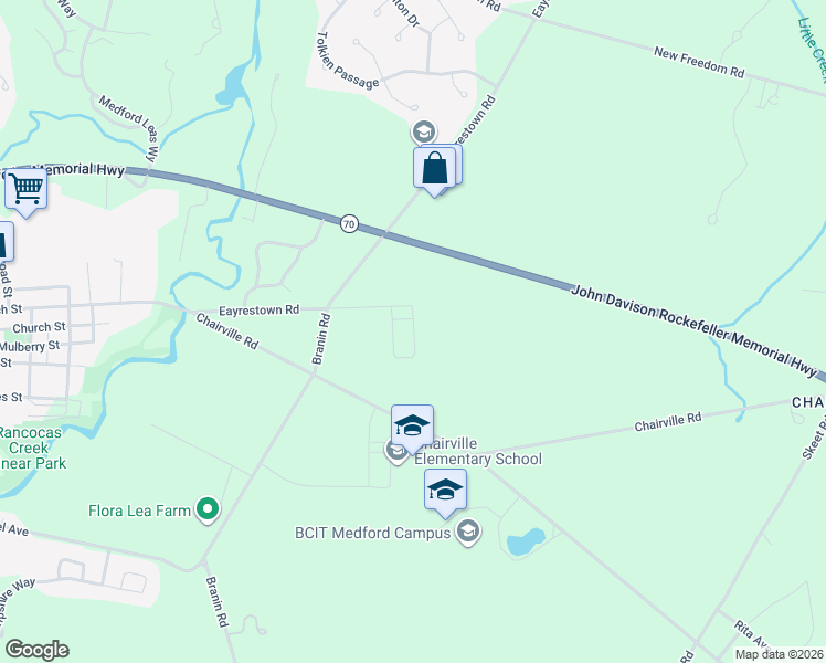 map of restaurants, bars, coffee shops, grocery stores, and more near Stephen's Rise in Medford