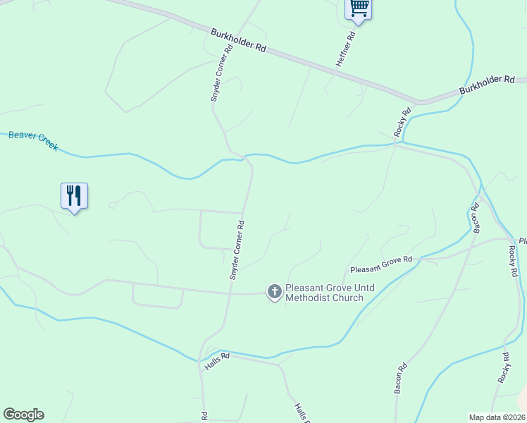 map of restaurants, bars, coffee shops, grocery stores, and more near 835 Snyder Corner Road in Red Lion