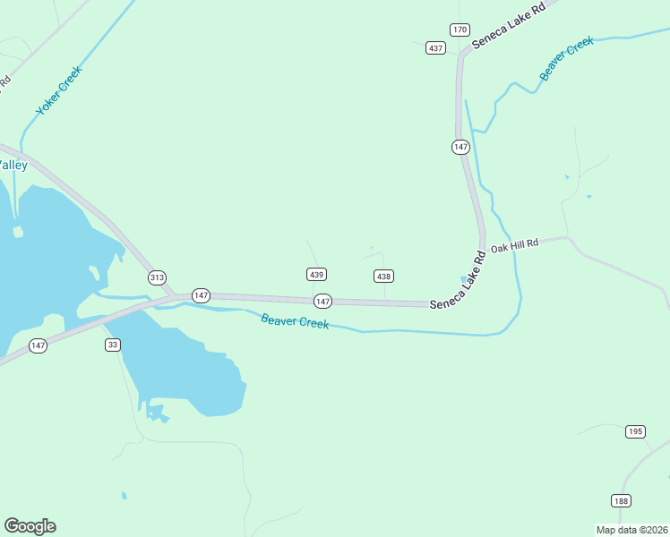 map of restaurants, bars, coffee shops, grocery stores, and more near 55385 Seneca Lake Road in Quaker City