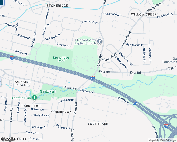 map of restaurants, bars, coffee shops, grocery stores, and more near 2201 Collier Crest in Grove City