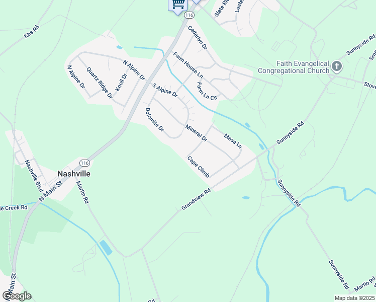 map of restaurants, bars, coffee shops, grocery stores, and more near 1237 Ledge Drive in York