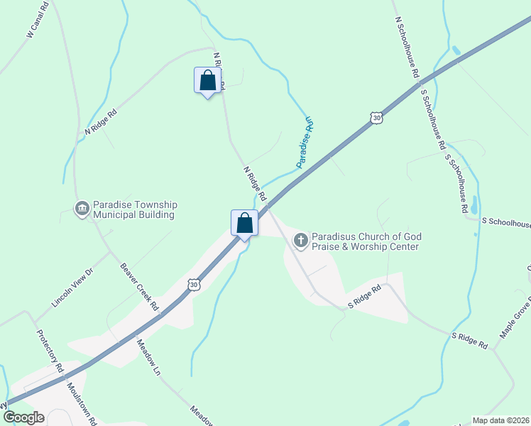 map of restaurants, bars, coffee shops, grocery stores, and more near 7321 Lincoln Highway in Thomasville
