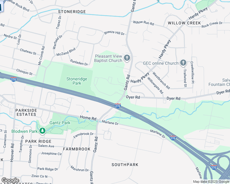map of restaurants, bars, coffee shops, grocery stores, and more near 75 Grey Oaks in Grove City