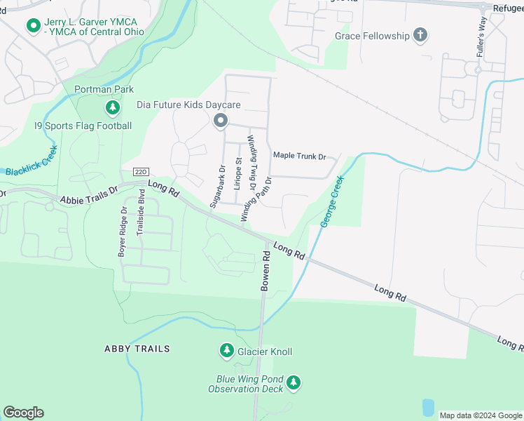 map of restaurants, bars, coffee shops, grocery stores, and more near 7517 Twisted Bark Drive in Canal Winchester