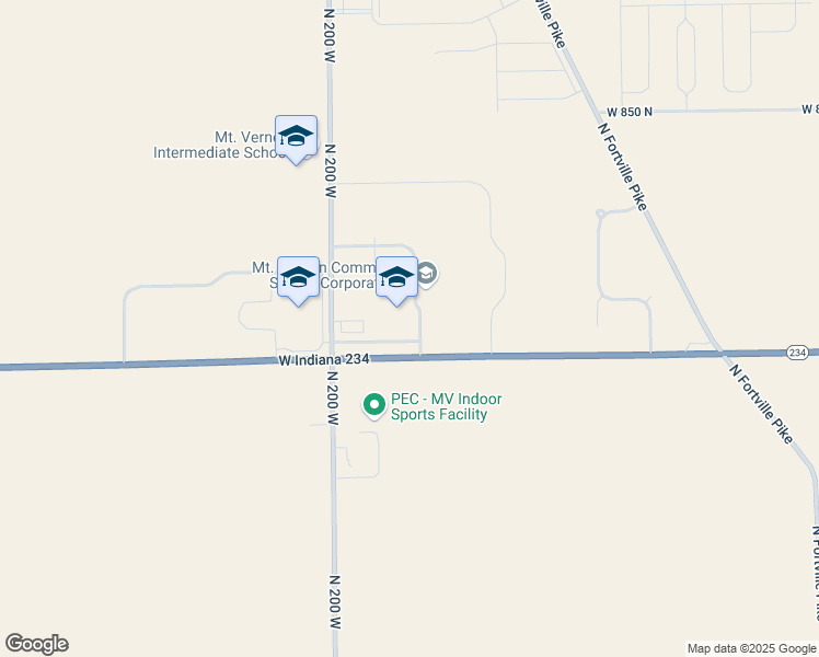 map of restaurants, bars, coffee shops, grocery stores, and more near 1806 Indiana 234 in Fortville