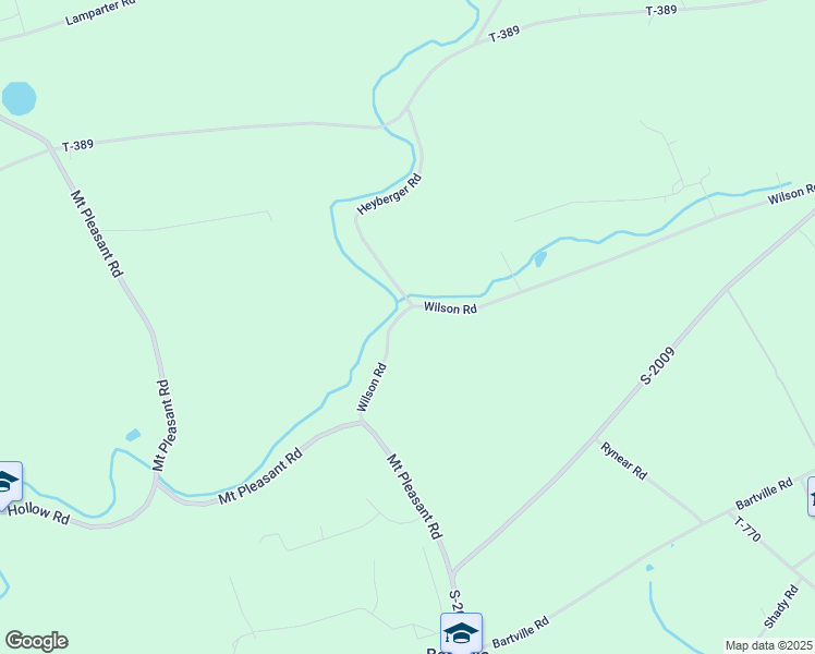 map of restaurants, bars, coffee shops, grocery stores, and more near 203 Wilson Road in Quarryville