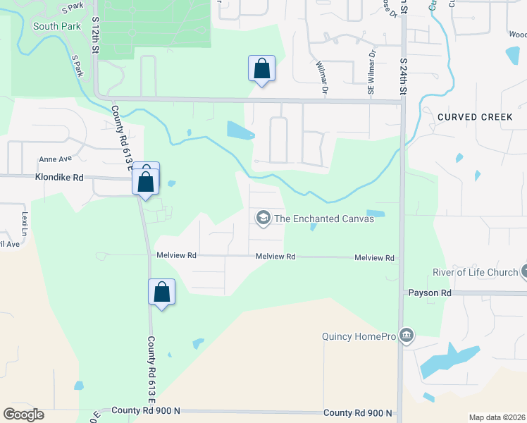 map of restaurants, bars, coffee shops, grocery stores, and more near 1825 Amber Avenue in Quincy
