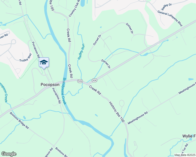 map of restaurants, bars, coffee shops, grocery stores, and more near 1185 West Street Road in West Chester
