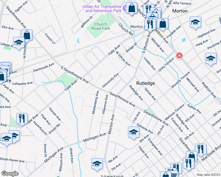 map of restaurants, bars, coffee shops, grocery stores, and more near 1203 Villanova Avenue in Folsom