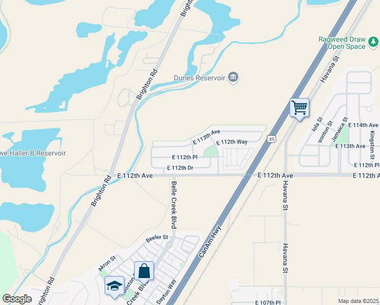 map of restaurants, bars, coffee shops, grocery stores, and more near 11261 Emporia Street in Henderson