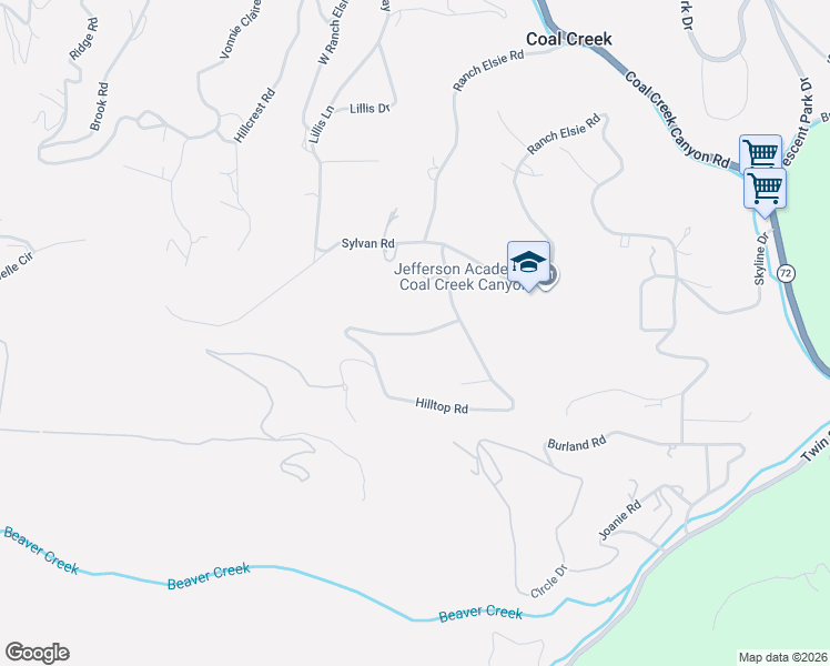 map of restaurants, bars, coffee shops, grocery stores, and more near 31740 Hilltop Road in Golden