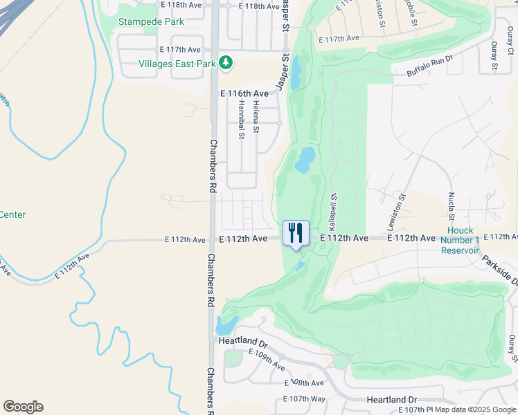 map of restaurants, bars, coffee shops, grocery stores, and more near 15501 East 112th Avenue in Commerce City