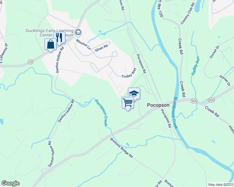 map of restaurants, bars, coffee shops, grocery stores, and more near 529 Radek Court in West Chester