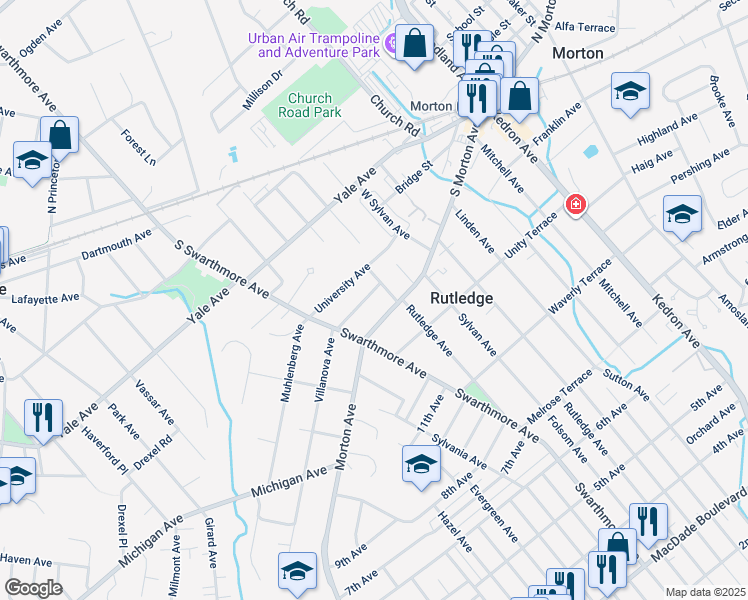 map of restaurants, bars, coffee shops, grocery stores, and more near 1212 Villanova Avenue in Folsom