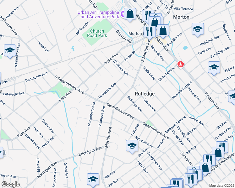 map of restaurants, bars, coffee shops, grocery stores, and more near 1212 Villanova Avenue in Folsom