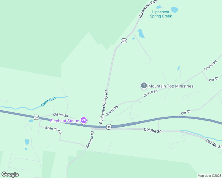 map of restaurants, bars, coffee shops, grocery stores, and more near 155 Buchanan Valley Road in Orrtanna